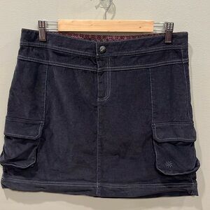 Athleta Corduroy Grey Skirt Size 6 Tall